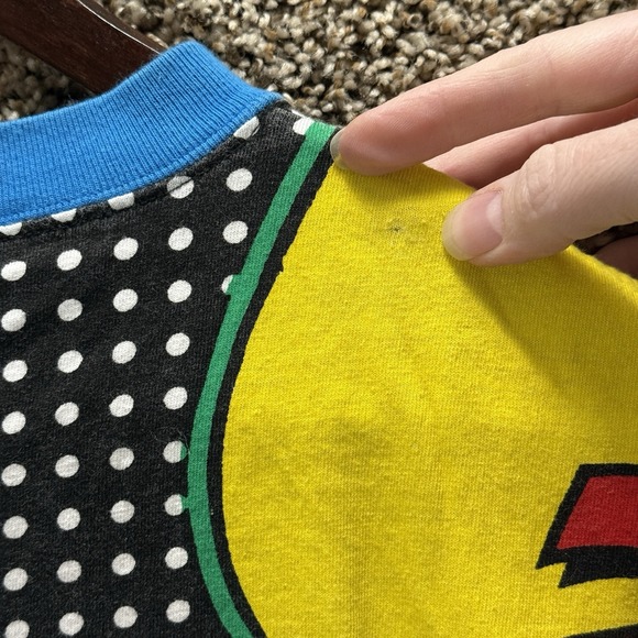 Mickey & Co Vintage Pajama Set Medium Allover Graphic Stars Polka Dot 90s Disney - Picture 7 of 14